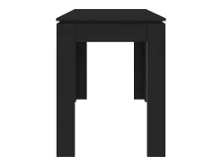 Mesa de comedor de madera contrachapada negro 120x60x76 cm ES683502