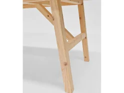 Mesa de comedor de madera maciza de abeto rectangular Decowood en tono natural de 120x75cm - SIEP - DECOWOOD