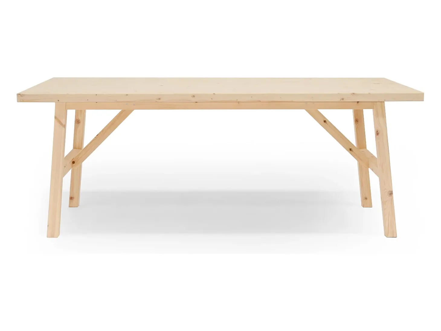 Mesa de comedor de madera maciza de abeto rectangular Decowood en tono natural de 120x75cm - SIEP - DECOWOOD