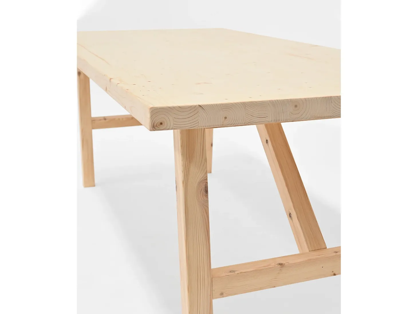 Mesa de comedor de madera maciza de abeto rectangular Decowood en tono natural de 120x75cm - SIEP - DECOWOOD