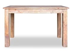 Mesa de comedor de madera maciza reciclada 120x60x77 cm