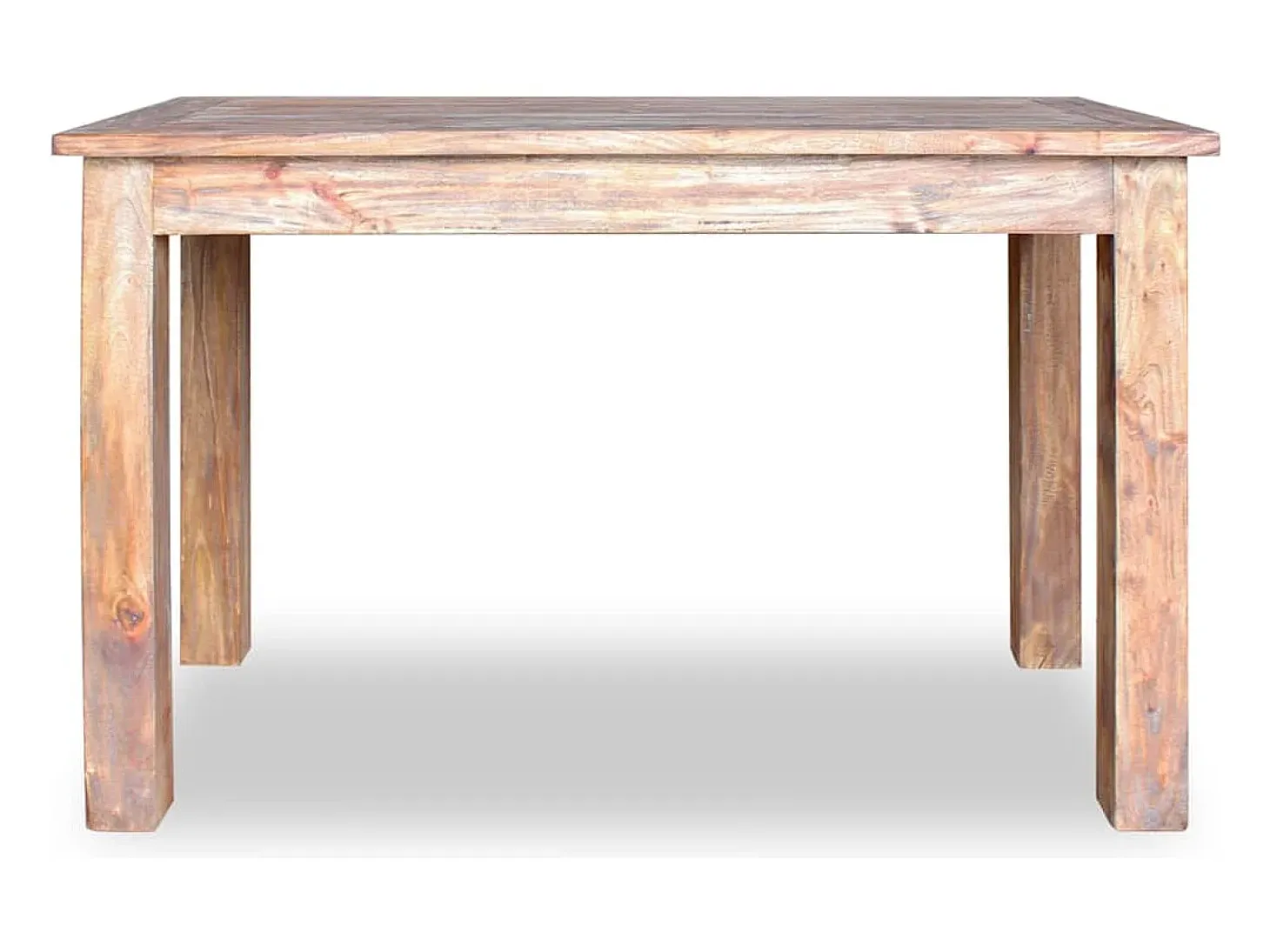 Mesa de comedor de madera maciza reciclada 120x60x77 cm