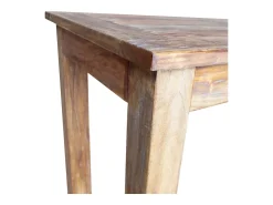 Mesa de comedor de madera maciza reciclada 120x60x77 cm