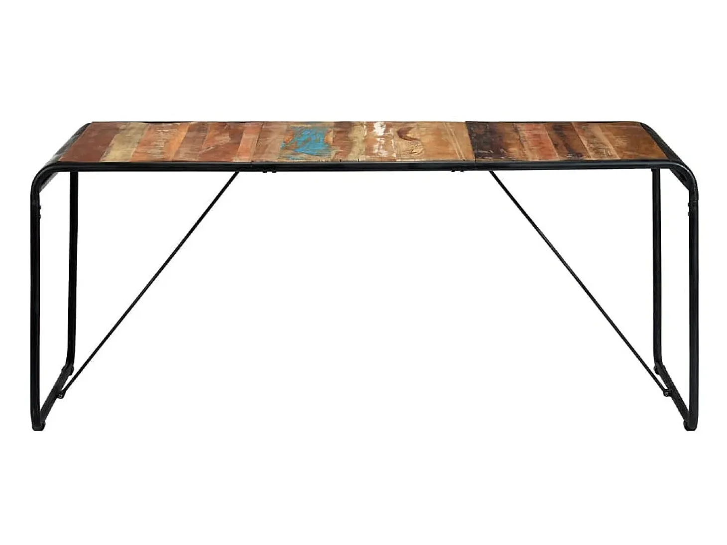 Mesa de comedor de madera maciza reciclada 180x90x76 cm ES232234