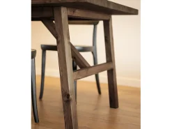 Mesa de comedor de madera maciza de abeto rectangular Decowood en tono nogal de 120x75cm - SIEP - DECOWOOD