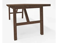 Mesa de comedor de madera maciza de abeto rectangular Decowood en tono nogal de 120x75cm - SIEP - DECOWOOD