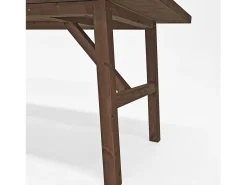 Mesa de comedor de madera maciza de abeto rectangular Decowood en tono nogal de 120x75cm - SIEP - DECOWOOD