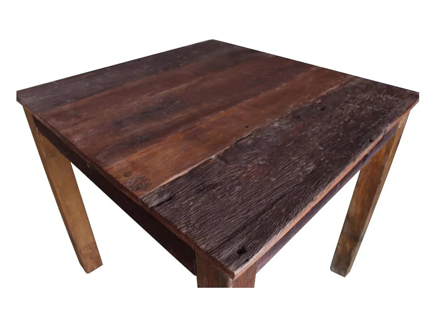 Mesa de comedor de madera maciza reciclada 82x80x76 cm