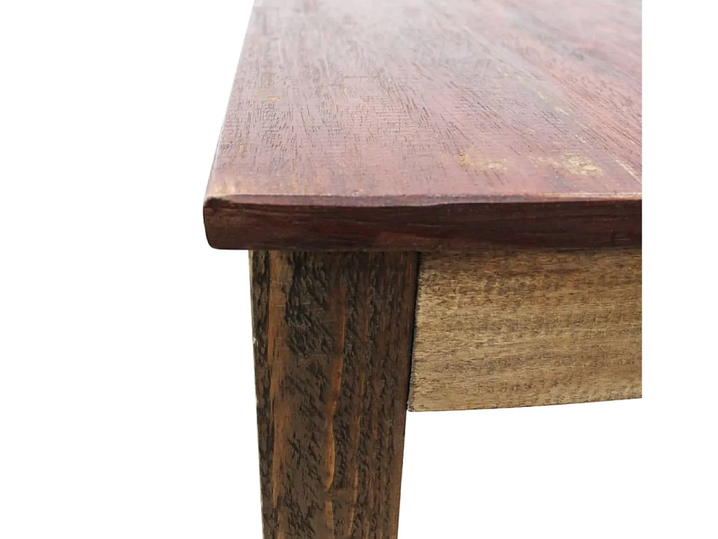 Mesa de comedor de madera maciza reciclada 82x80x76 cm