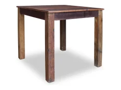 Mesa de comedor de madera maciza reciclada 82x80x76 cm
