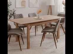 Mesa de comedor de madera extensible 6 plazas BROOKS