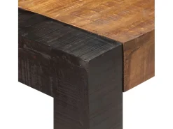 Mesa de comedor de madera maciza de mango rugosa 140x70x76 cm ES238535