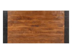 Mesa de comedor de madera maciza de mango rugosa 140x70x76 cm ES238535
