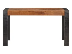 Mesa de comedor de madera maciza de mango rugosa 140x70x76 cm ES238535
