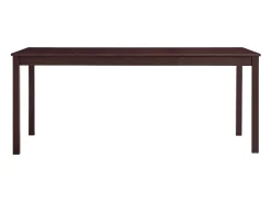 Mesa de comedor de madera de pino marrón oscuro 180x90x73 cm