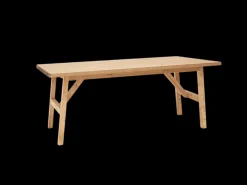 Mesa de comedor de madera maciza de abeto rectangular Decowood en tono natural de 160x75cm - SIEP - DECOWOOD