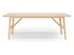 Mesa de comedor de madera maciza de abeto rectangular Decowood en tono natural de 160x75cm - SIEP - DECOWOOD