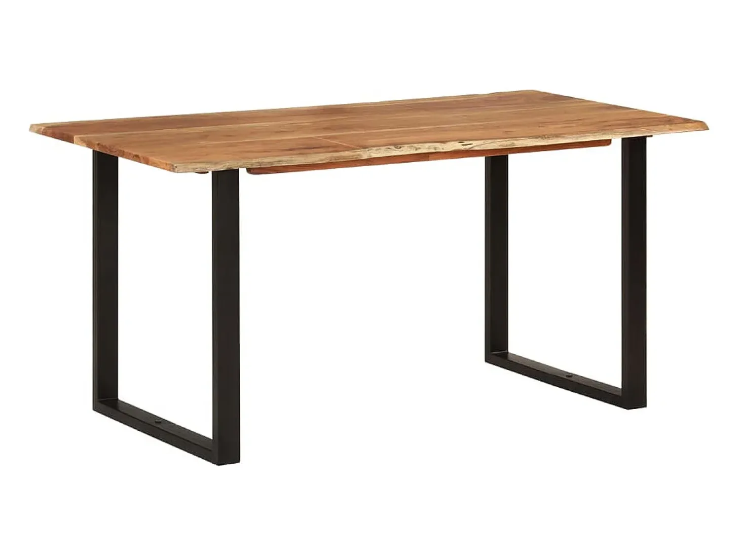 Mesa de comedor de madera maciza de acacia 154x80x76 cm