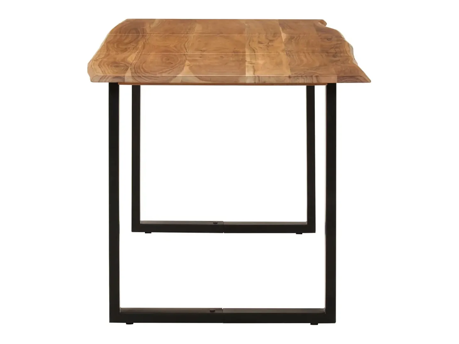 Mesa de comedor de madera maciza de acacia 154x80x76 cm
