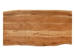 Mesa de comedor de madera maciza de acacia 154x80x76 cm