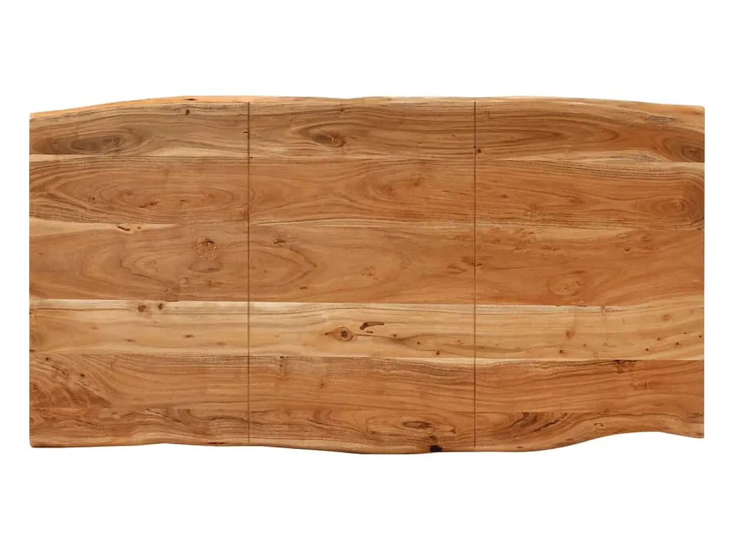 Mesa de comedor de madera maciza de acacia 154x80x76 cm