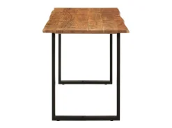 Mesa de comedor de madera maciza de acacia 140x70x76 cm ES690871