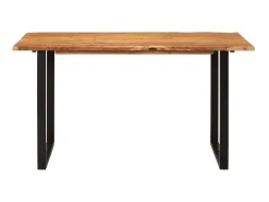 Mesa de comedor de madera maciza de acacia 140x70x76 cm ES690871