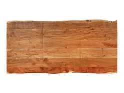 Mesa de comedor de madera maciza de acacia 140x70x76 cm ES690871