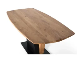 Mesa de comedor de madera de acacia y metal