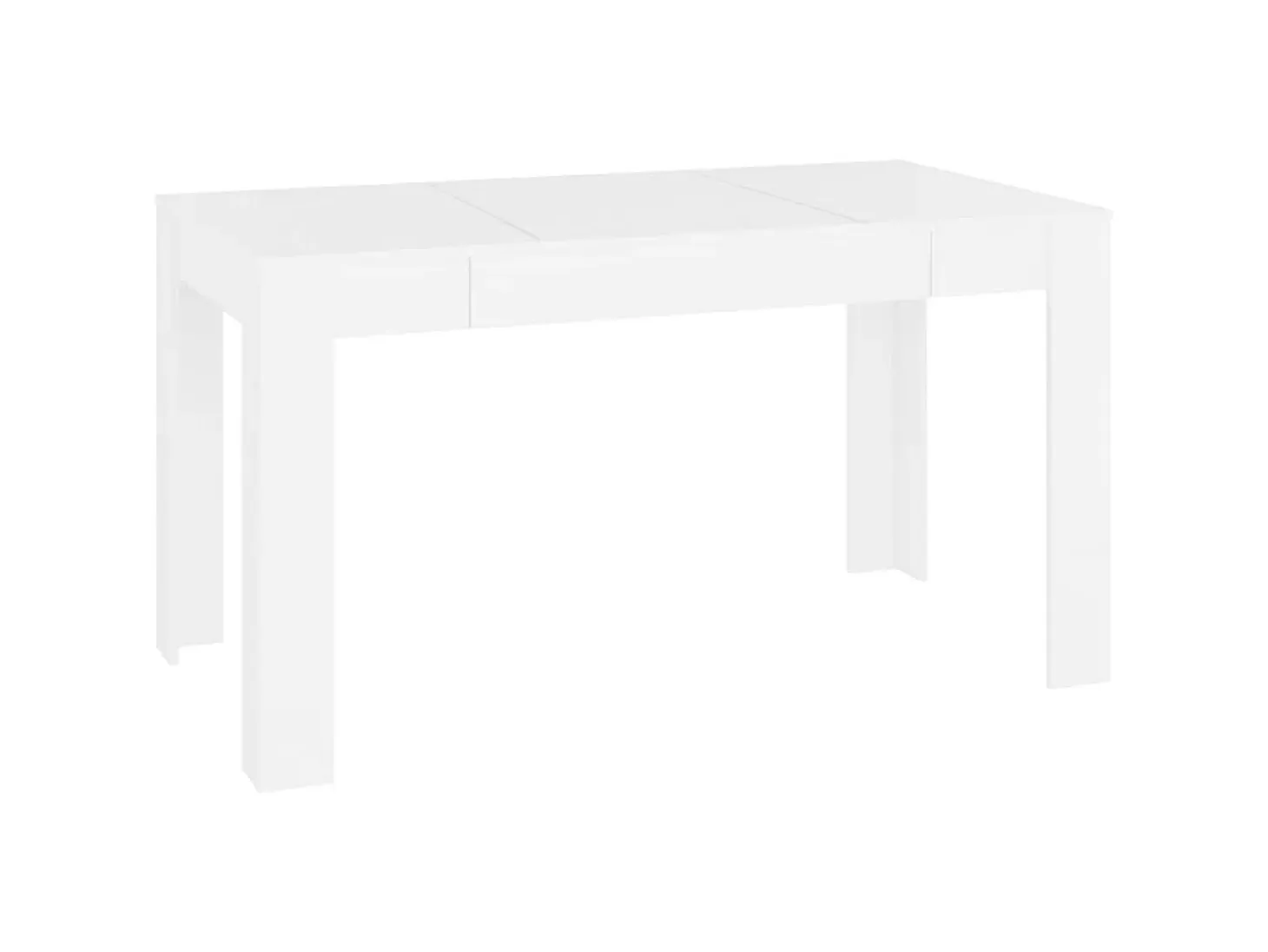 Mesa de comedor de madera contrachapada blanco 140x74,5x76 cm ES620303