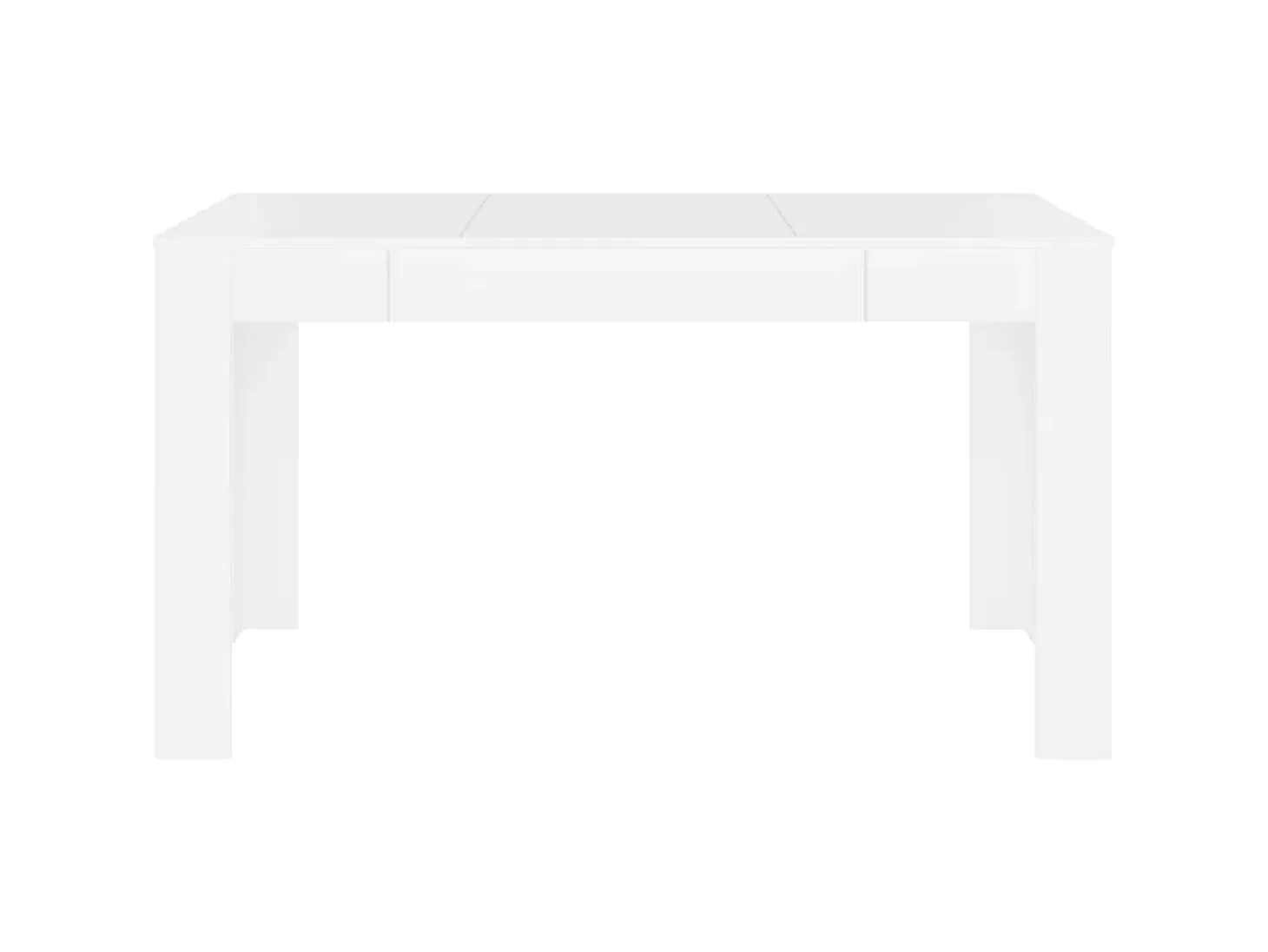 Mesa de comedor de madera contrachapada blanco 140x74,5x76 cm ES620303