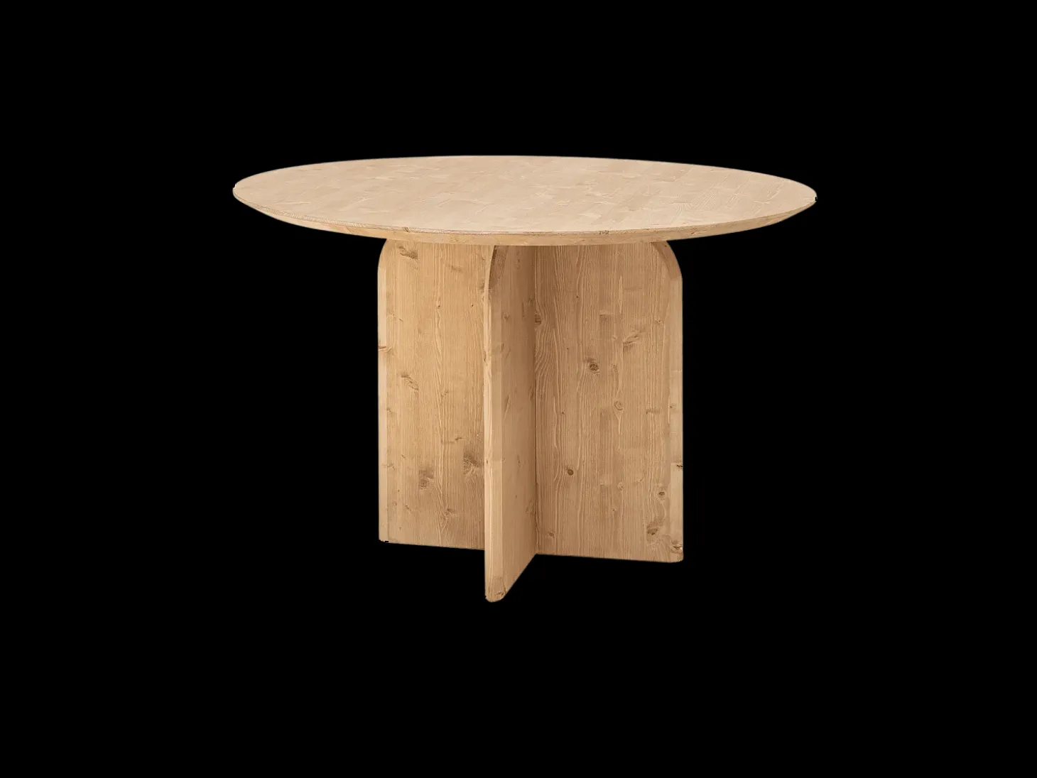 Mesa de comedor de madera de abeto maciza redonda Decowood en tono natural de Ø110x75cm - TOKYO - DECOWOOD