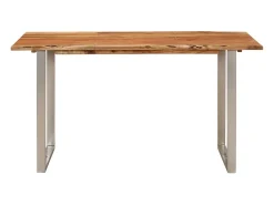 Mesa de comedor de madera maciza de acacia 140x70x76 cm