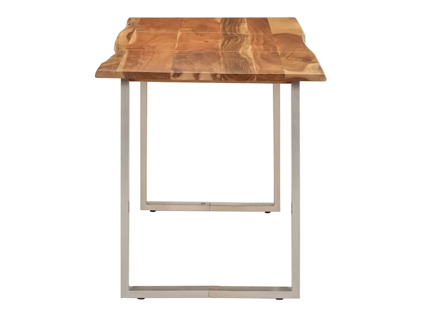 Mesa de comedor de madera maciza de acacia 140x70x76 cm