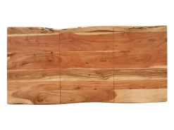 Mesa de comedor de madera maciza de acacia 140x70x76 cm