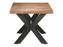Mesa de comedor de madera acacia acabado miel 180x90x75 cm