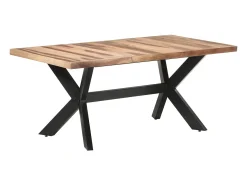 Mesa de comedor de madera acacia acabado miel 180x90x75 cm