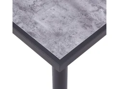 Mesa de comedor de MDF negro y gris hormigón 160x80x75 cm
