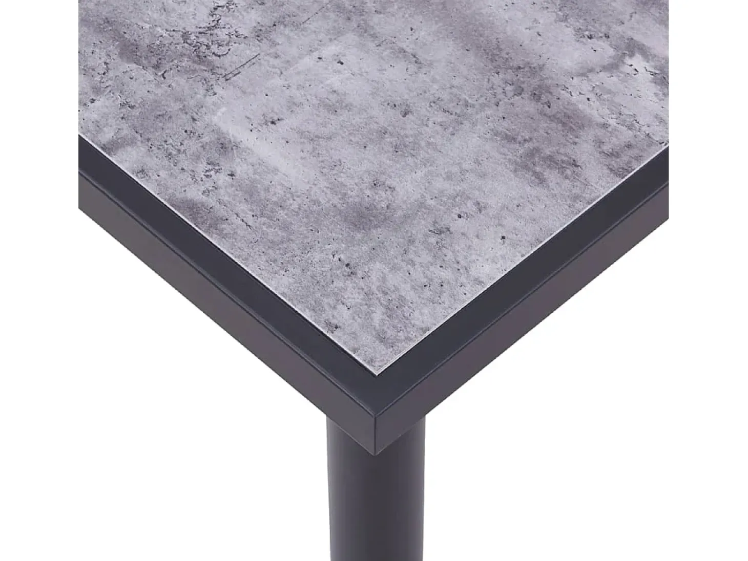 Mesa de comedor de MDF negro y gris hormigón 180x90x75 cm