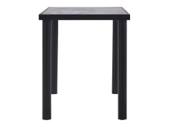 Mesa de comedor de MDF negro y gris hormigón 120x60x75 cm