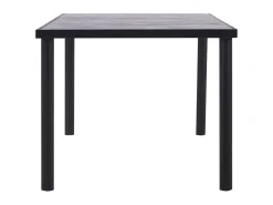 Mesa de comedor de MDF negro y gris hormigón 200x100x75 cm ES170616