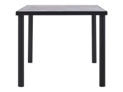Mesa de comedor de MDF negro y gris hormigón 180x90x75 cm ES139426