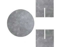 Mesa de comedor de panel laminado efecto microcemento de 120 cm