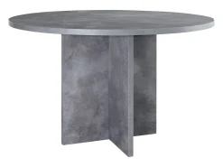 Mesa de comedor de panel laminado efecto microcemento de 120 cm