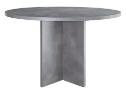 Mesa de comedor de panel laminado efecto microcemento de 120 cm