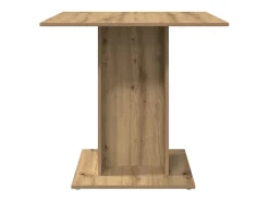 Mesa de comedor de roble artesanal 80x80x75 cm madera de ingeniería