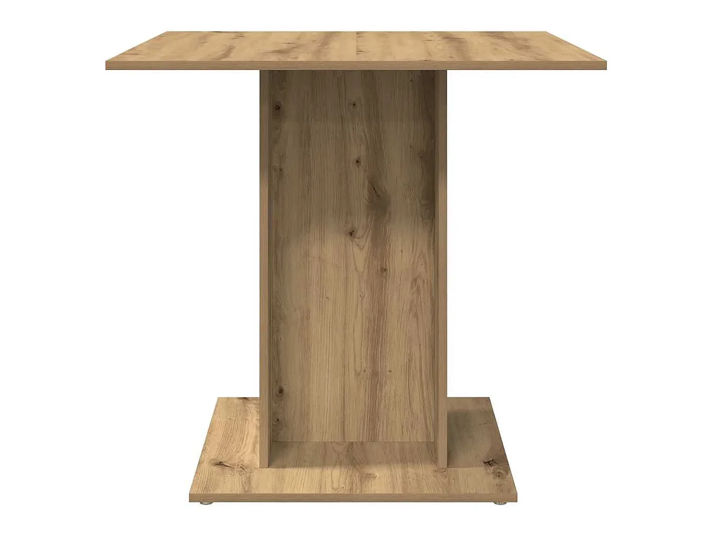 Mesa de comedor de roble artesanal 80x80x75 cm madera de ingeniería
