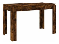 Mesa de comedor de roble ahumado 120x60x76 cm madera de ingeniería