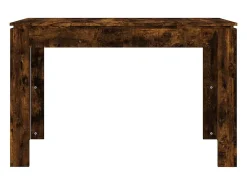 Mesa de comedor de roble ahumado 120x60x76 cm madera de ingeniería