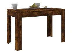 Mesa de comedor de roble ahumado 120x60x76 cm madera de ingeniería